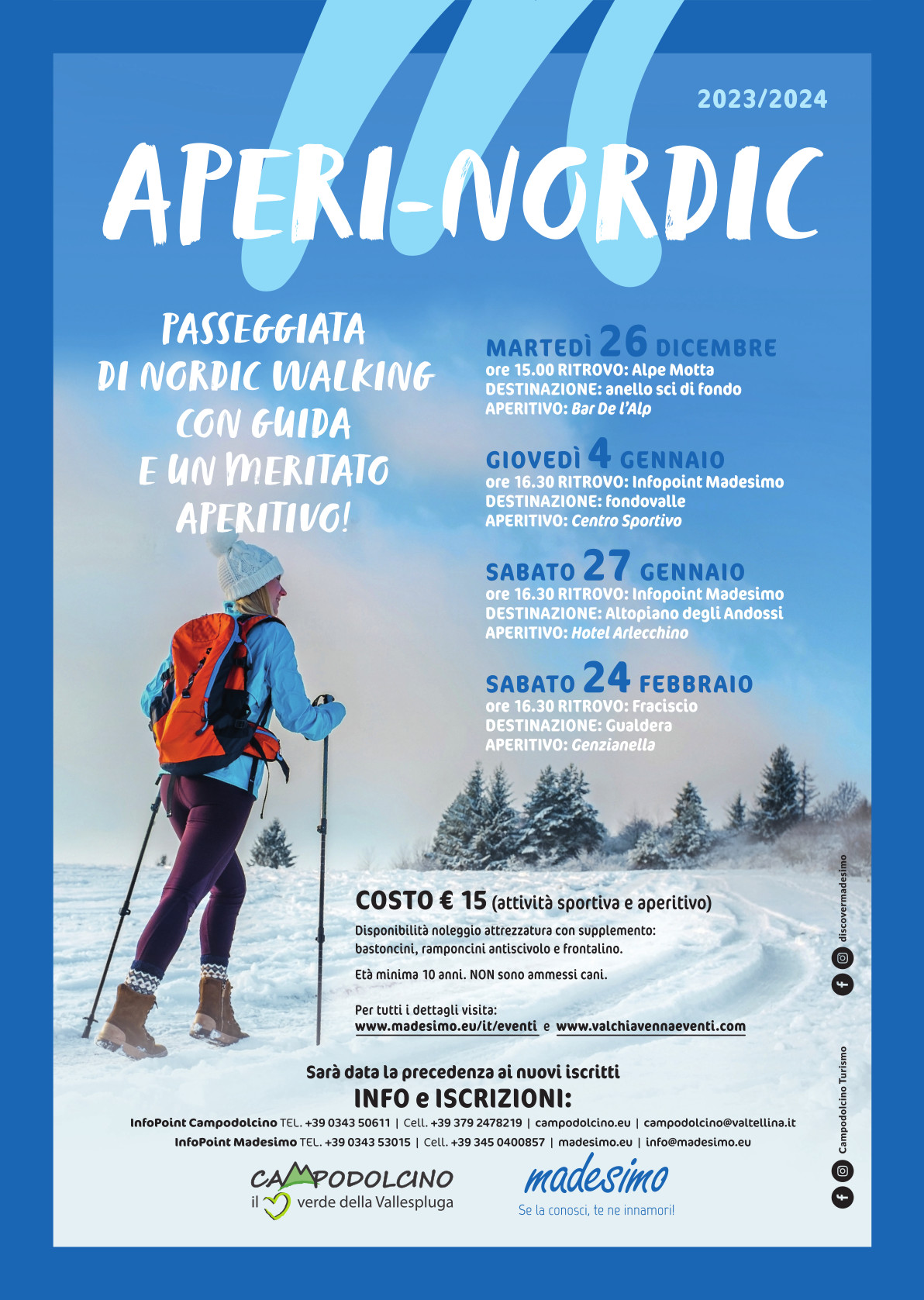 Winter nordic walking Madesimo